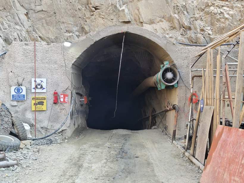 Adit entrance to the underground workings