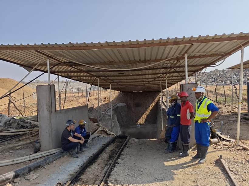 Crew at work on the plant at EuroAfrica Resources