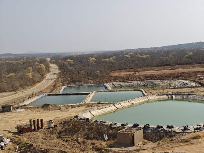 Water reservoirs on site